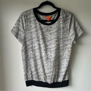 Black and White short sleeve blouse